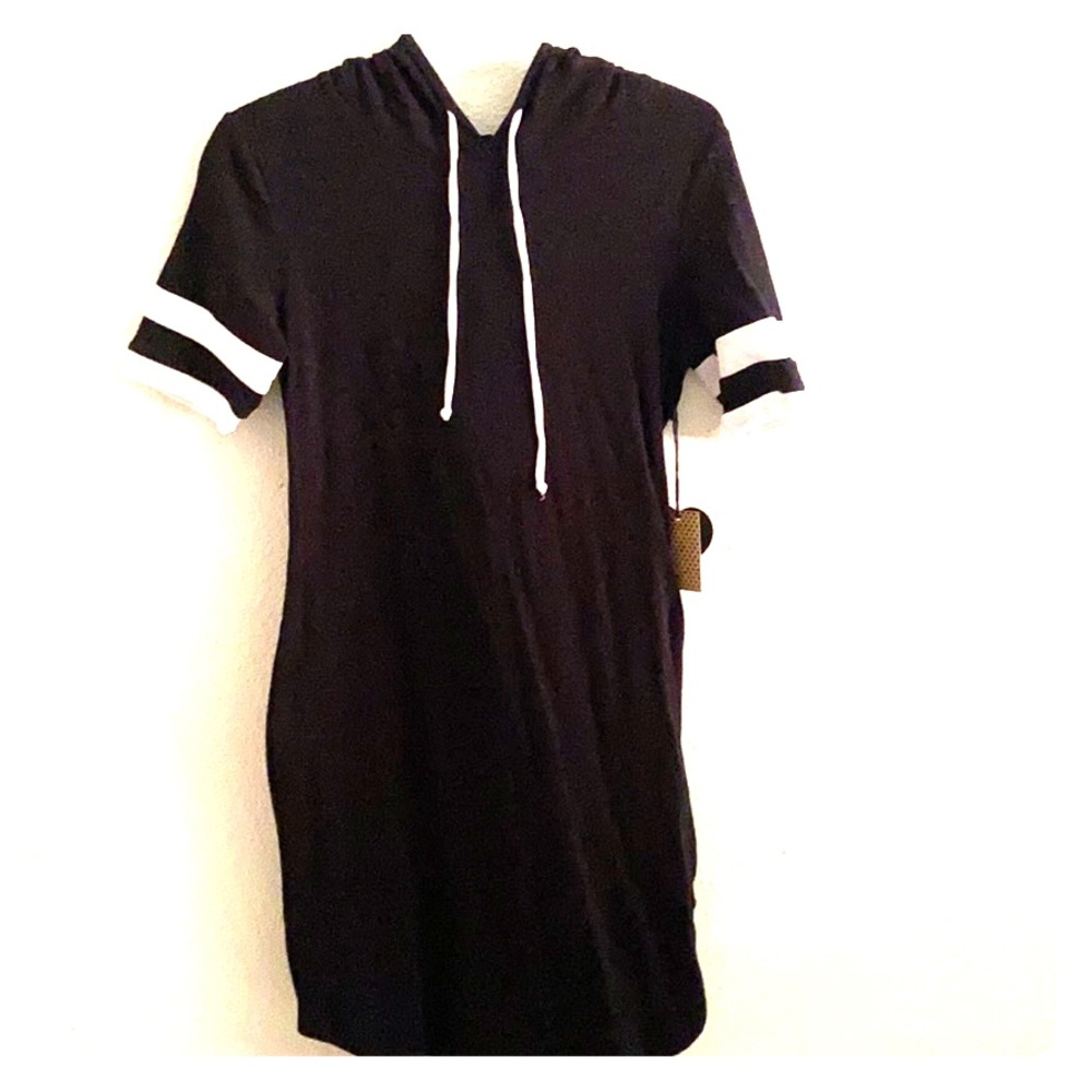Black and white hoodie dress